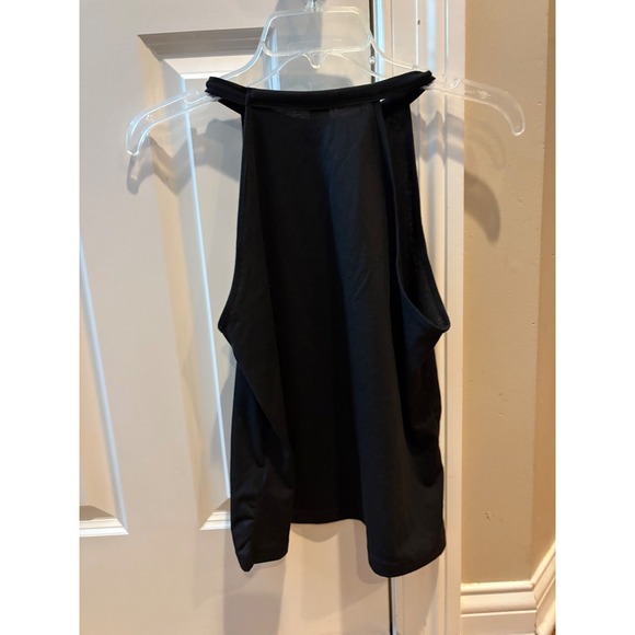 New Shein Halter Top Black Floral Sleeveless Tank Summer Blouse Size M - Picture 2 of 8